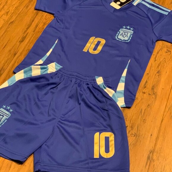 Large Messi Youth Barcelona Soccer Jersey Kit Kids - Picture 5 of 9